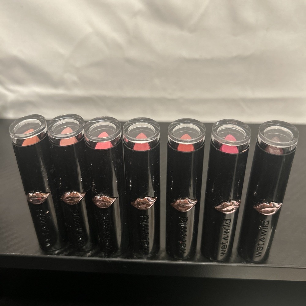 7 Pack Wet n Wild MegaLast Matte Lipstick 7 Different Shades 0.11 oz